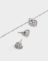 Bijouterie Set Con strass Set De Collar Y Aros Con Strass - Plateado
