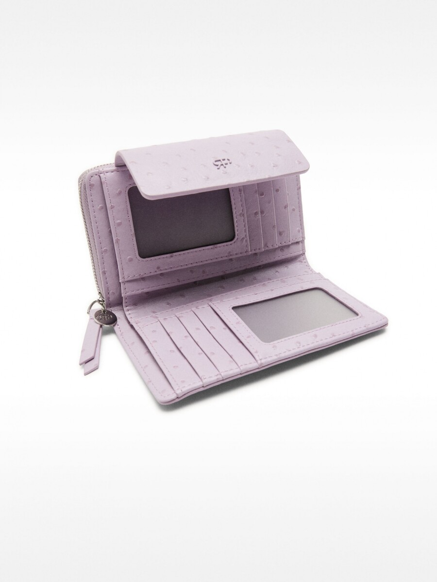 Cartera Con Grabado Animal violeta
