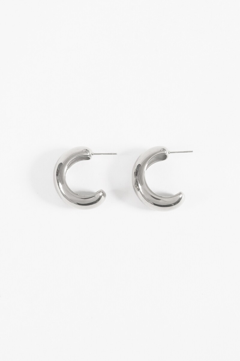 Aros acero plateado