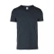 Camiseta jaspe escote en v Negro