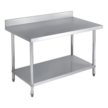 Mesada de Acero Inoxidable con Zócalo y Estante 180 cm | Lundar BV700-180B Mesada de Acero Inoxidable con Zócalo y Estante 180 cm | Lundar BV700-180B