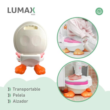 Pelela Wc Niños Duck Baby Potty 3 En 1 Hasta Los 5 Años Rosa