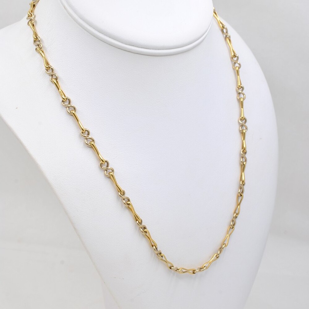 Collar Oro Amarillo Y Oro Blanco 18K Collar Oro Amarillo Y Oro Blanco 18K