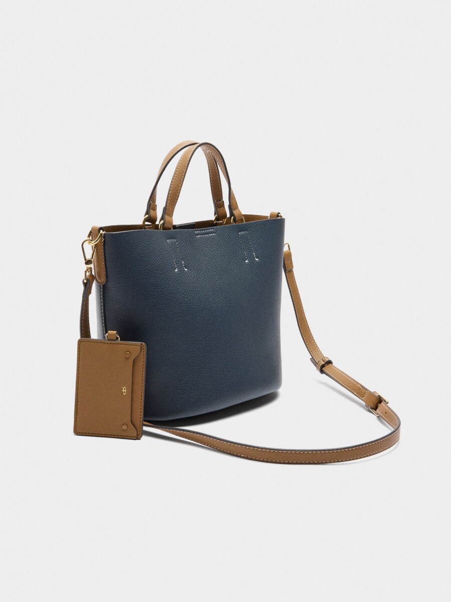 Bolso Tote Con Colgante azul-marino