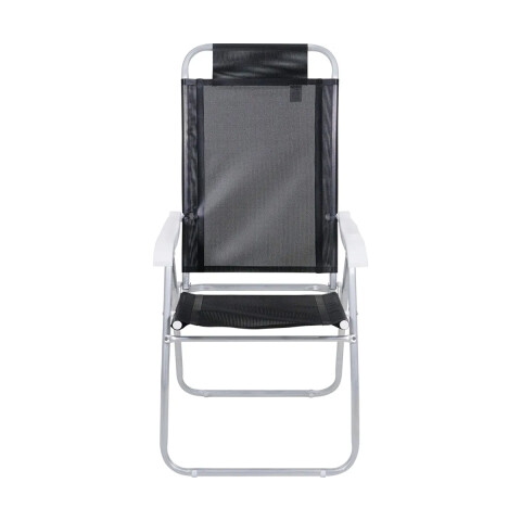 Silla Plegable de Aluminio 4 Posición NEGRO