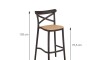 Taburete Plats - Simil Ratan Negro