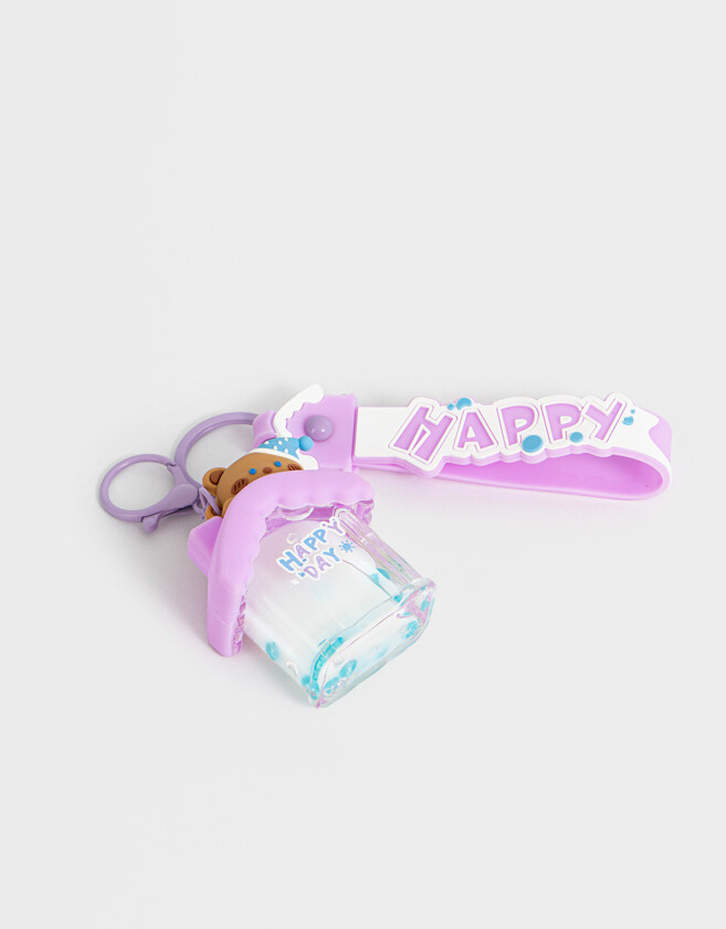 Llavero Lúdico Llavero Y Charm En Forma De Casita - Violeta Lila