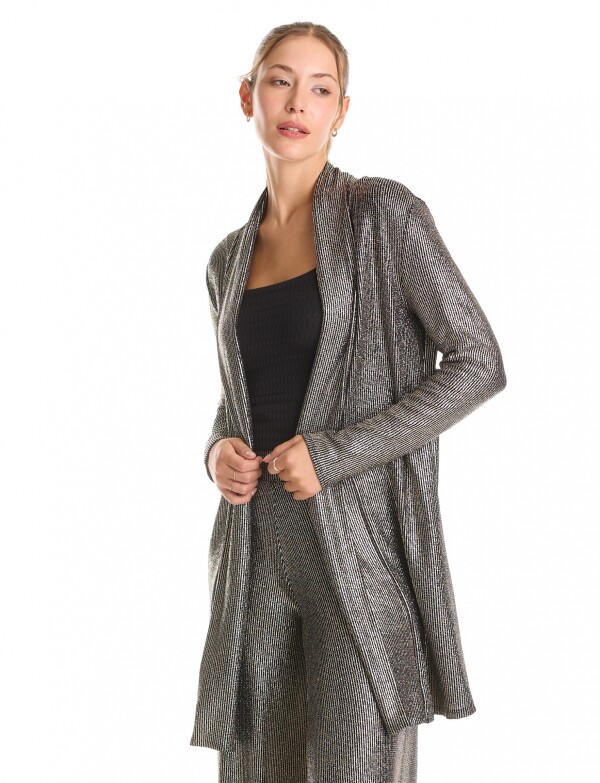 Cardigan Metalizado NEGRO/DORADO