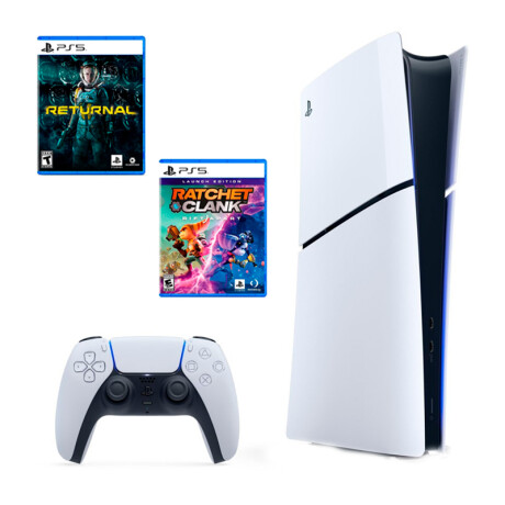 Consola PS5 PlayStation 5 Digital Sony Slim + 2 Juegos Consola PS5 PlayStation 5 Digital Sony Slim + 2 Juegos