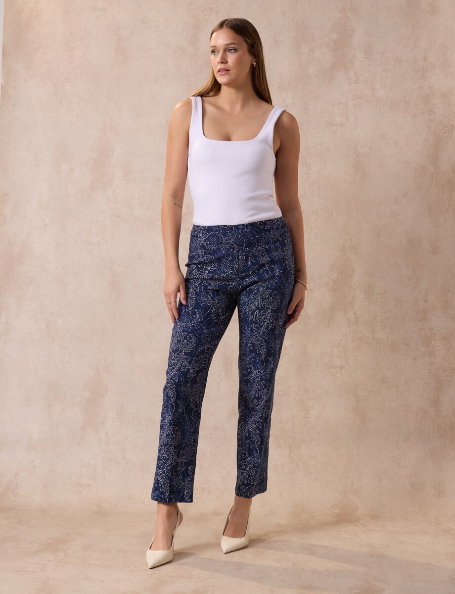 Pantalon Print - Azul/multi 