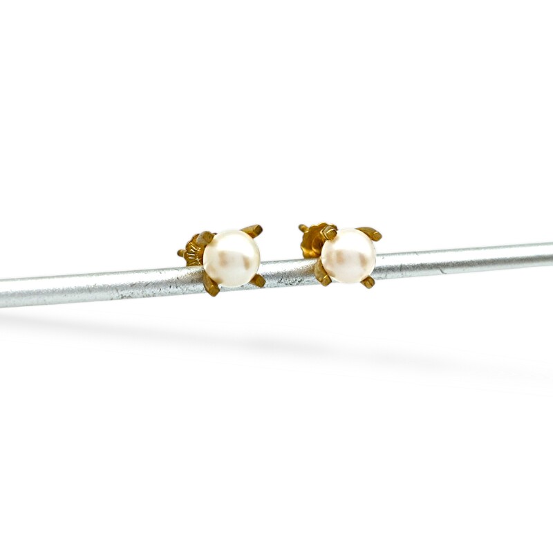 Caravanas Perlas- Oro bajo - Perla española- CA8226 conperla