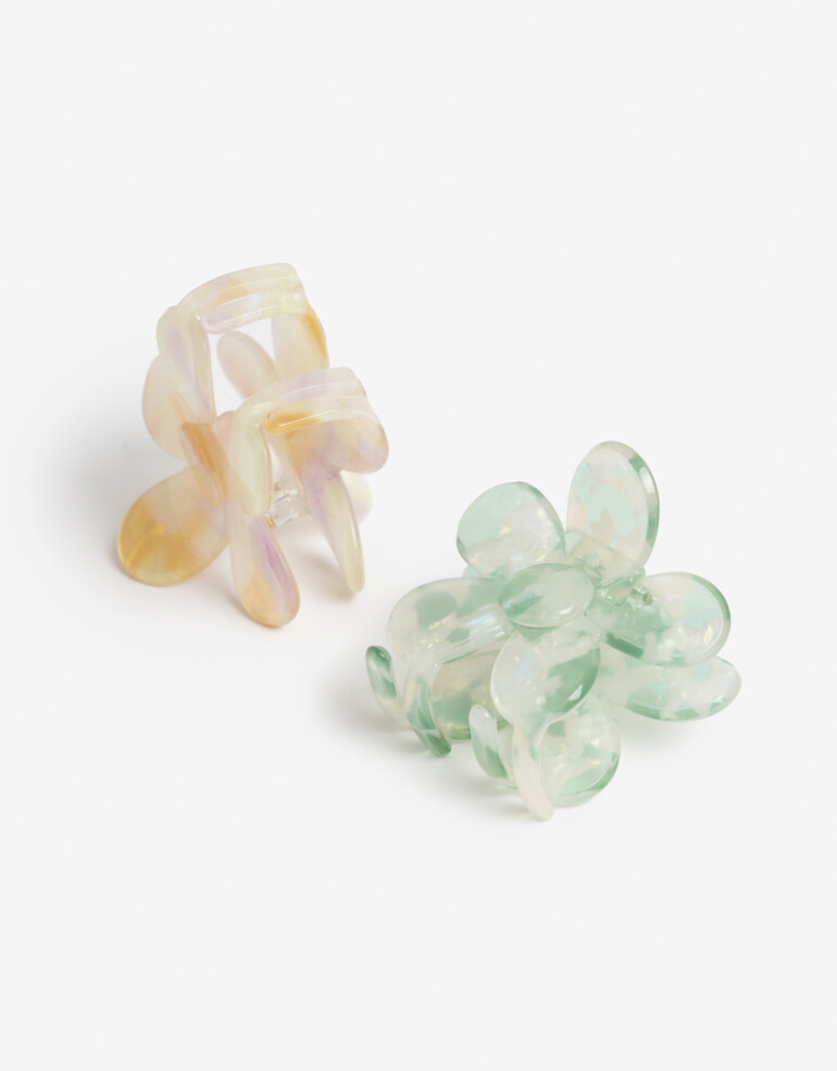 Broches Sets Flores Set De Broches Flores - Combinacion Bicolor
