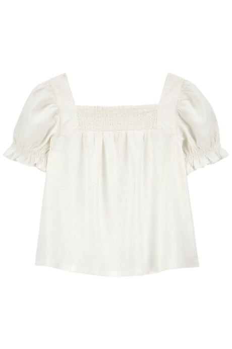 Blusa fruncida de tejido Ecovero Sin color