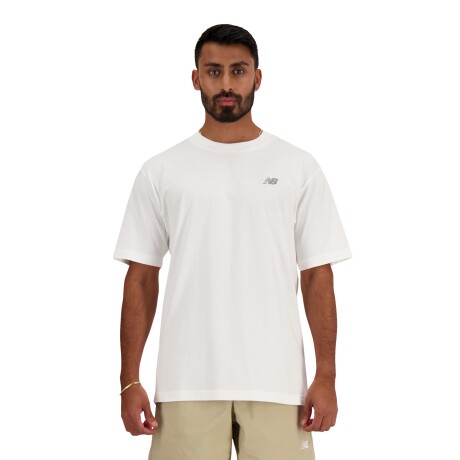 Remera New Balance de Hombre - SMALL LOGO - MT41509WT WHITE