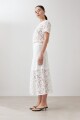 Maxi falda encaje blanco