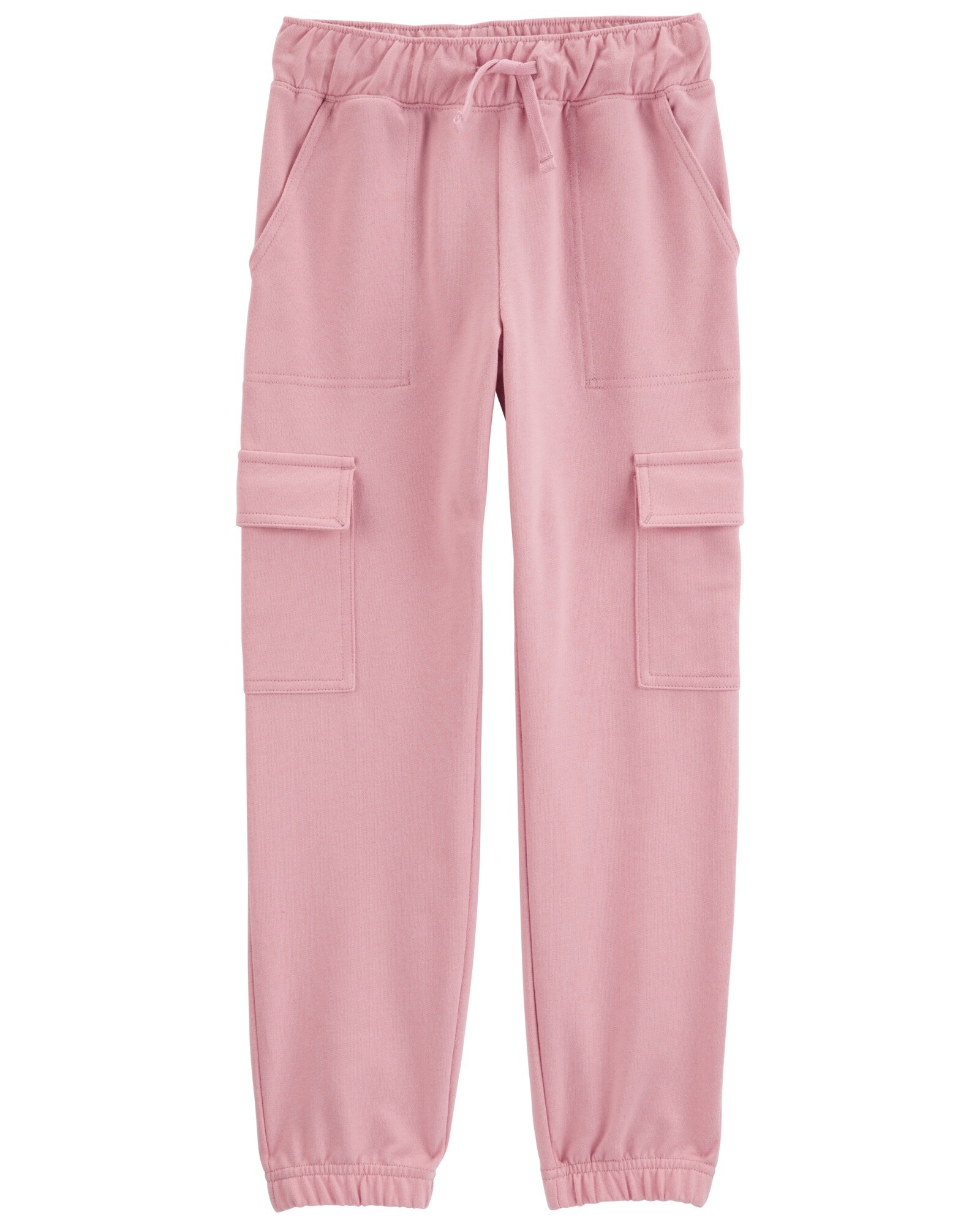 Pantalón cargo de algodón, rosado Sin color