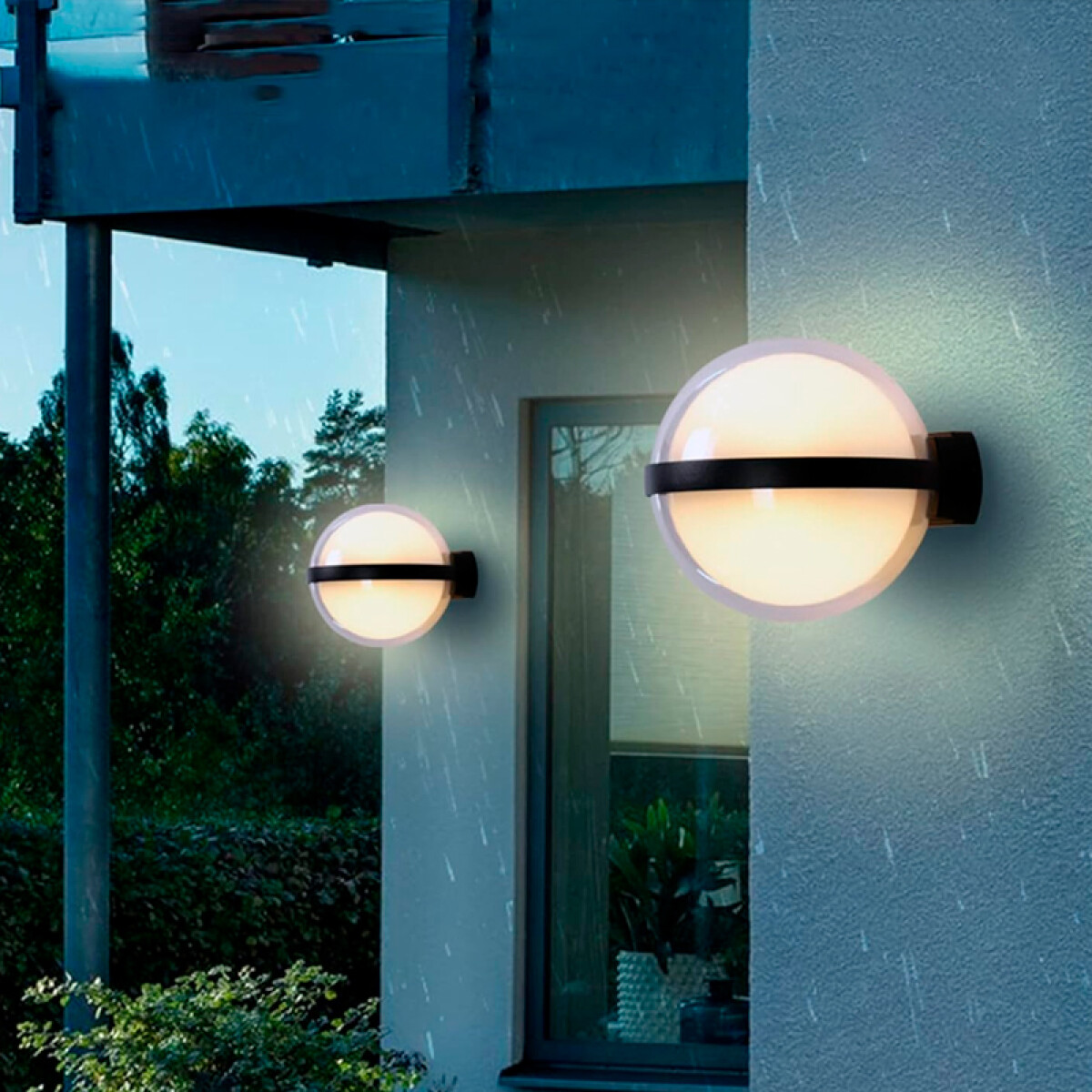 Aplique LED De Exterior Ginger Sensor Blanco, IP54