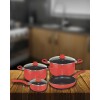 Batería de Cocina Antiadherente Cuori Fiamma 7 Piezas Batería de Cocina Antiadherente Cuori Fiamma 7 Piezas