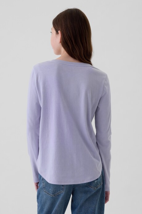Remera Grafico Manga Larga Niña Cosmic Sky Purple 15-3