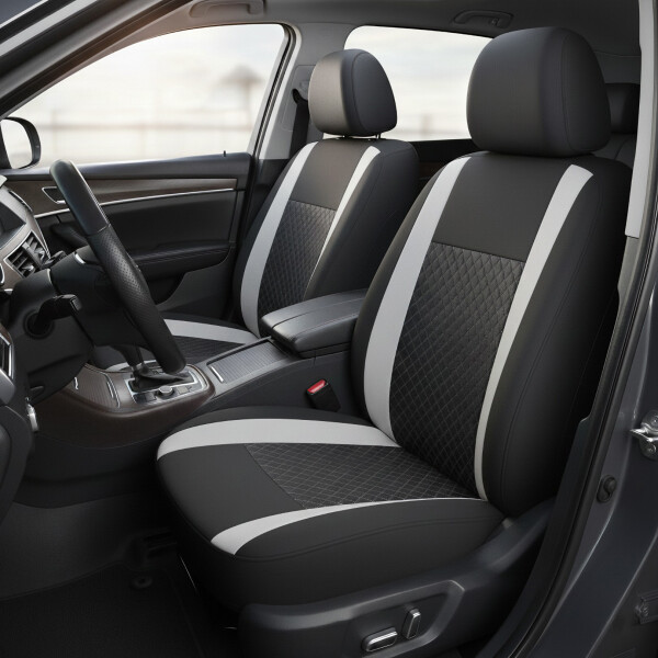 Cubreasiento Negro Y Gris De Eco Cuero Cubreasiento Negro Y Gris De Eco Cuero