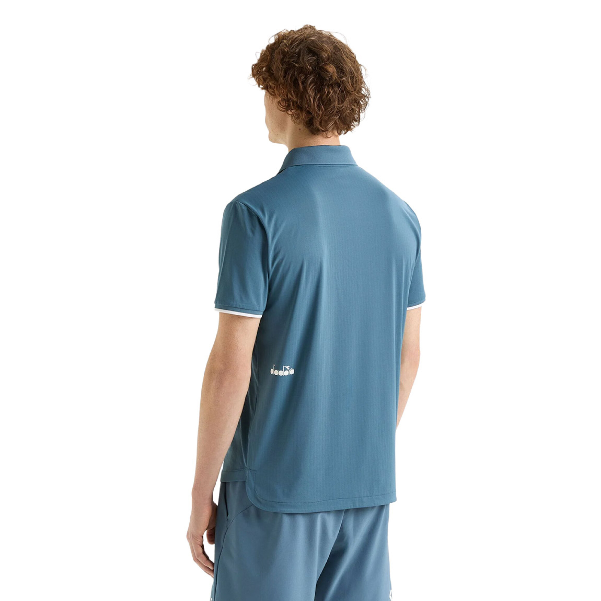 Diadora T-shirteria/top Ss Polo Icon - Azul Oscuro — Macri