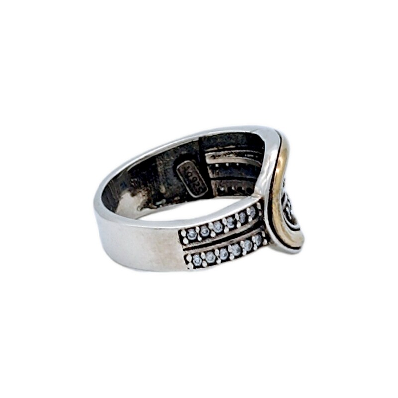 Anillo Varios-Plata y Oro-Piedra Zirconia-AN5215 conpiedra