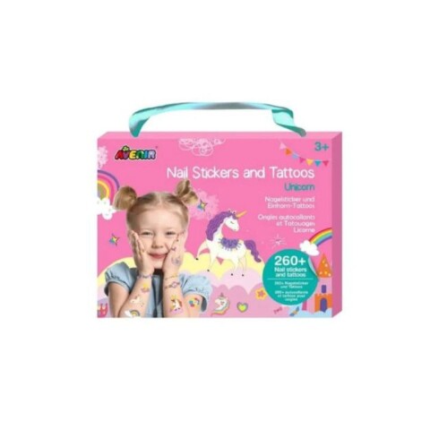 Set de stickers para uñas y tatuajes Unicornio