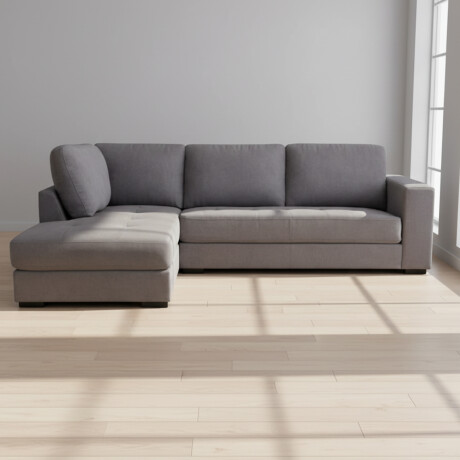 SOFÁ ESQUINERO MÁS DE 4 CUERPOS TELA GRIS RAI