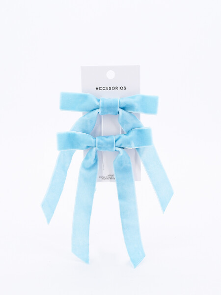 BROCHE CON MOÑO PACK X 2 CELESTE