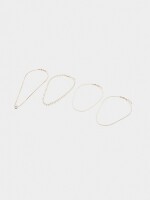 Set De Collares Cortos Con Perlas blanco