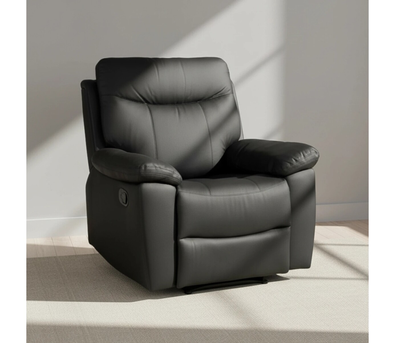 Sillon 1 Cuerpo Recliner Pu Lexus Negro 