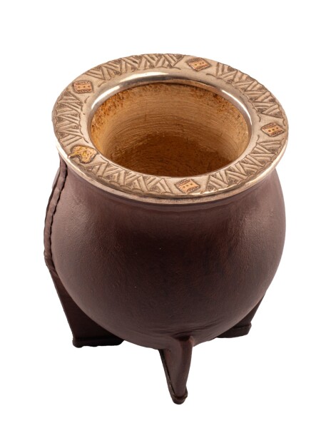 Mate porongo Plata y Oro M12