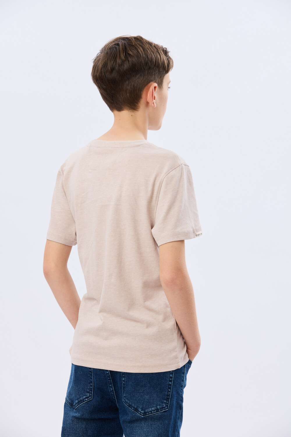 REMERA ESTAMPADA DE ALGODÓN Beige