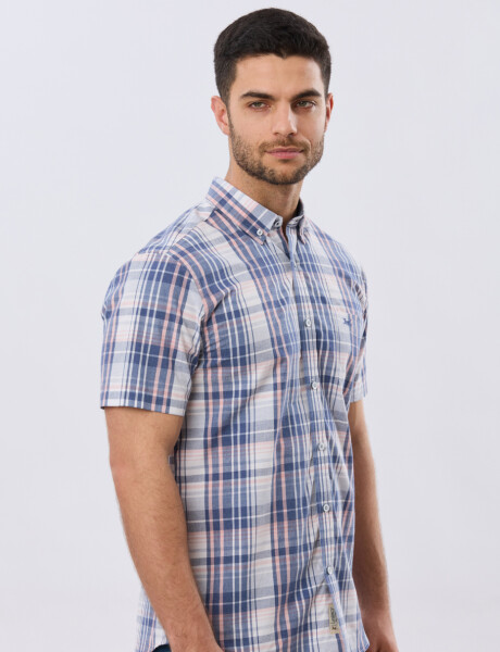 CAMISA CUADROS Coral