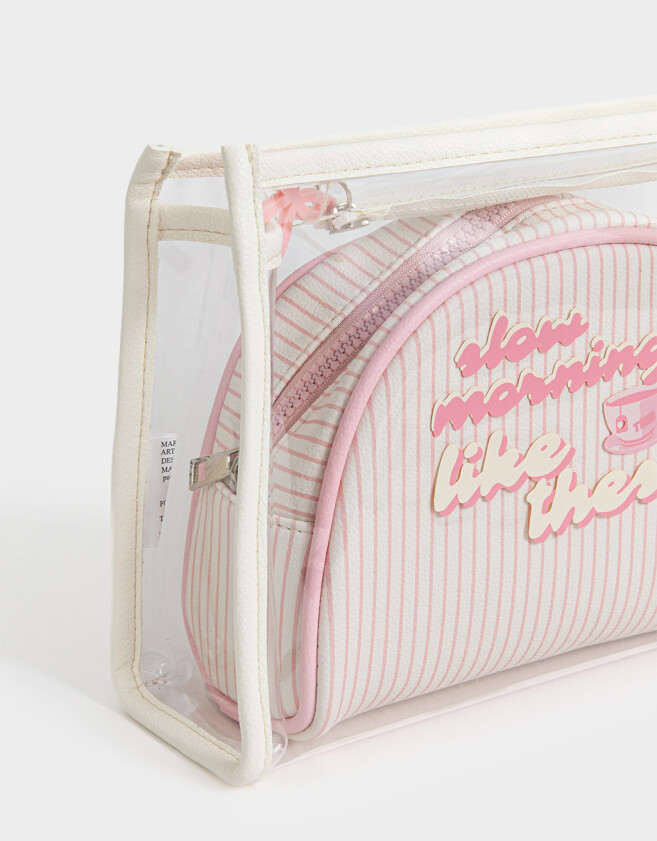 Porta Cosméticos Necessaires - Estampado Rayas