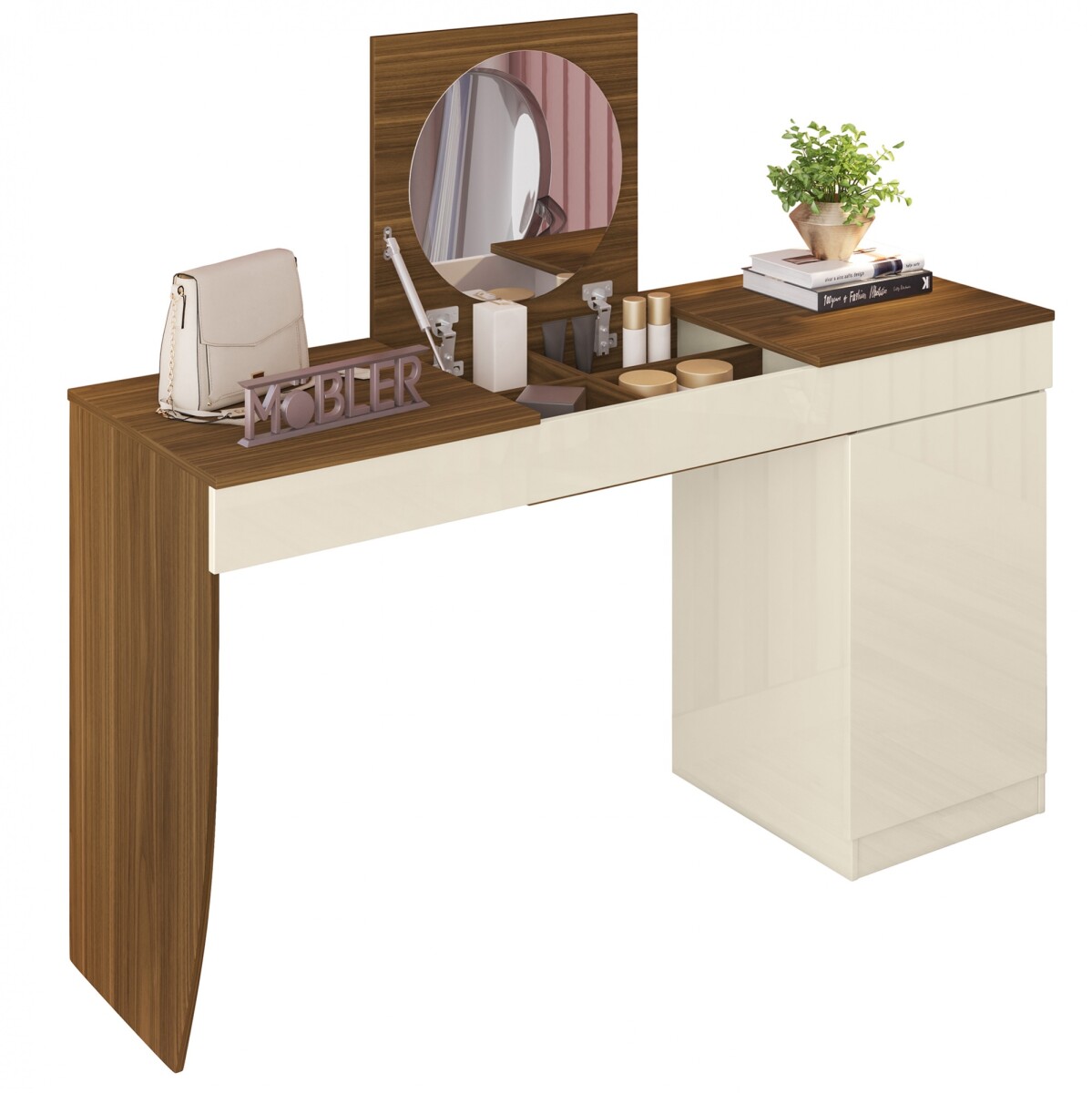 TOCADOR - MDF MARRON CRYSTAL 