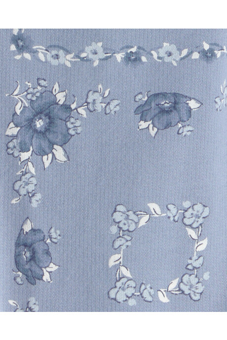 Pantalón deportivo de algodón, azul, diseño floral Pantalón deportivo de algodón, azul, diseño floral