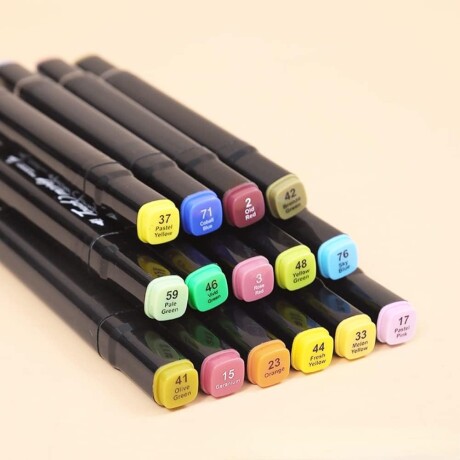 Set de 80 marcadores doble punta con estuche 2807 001