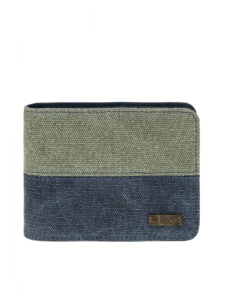 Billetera en canvas Azul