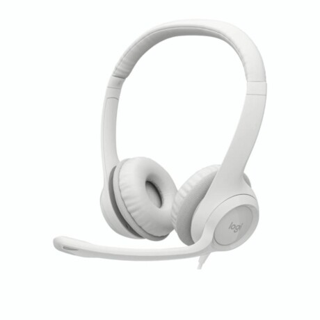 AURICULARES CABLEADOS LOGITECH HEADSET H390 USB Auriculares Cableados LOGITECH H390 USB Con Micrófono On-Ear - White