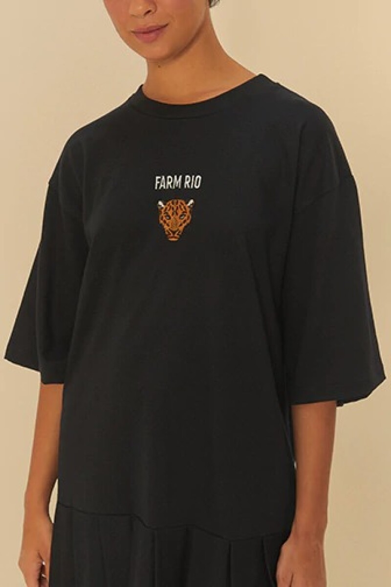 VESTIDO BORDADO Negro