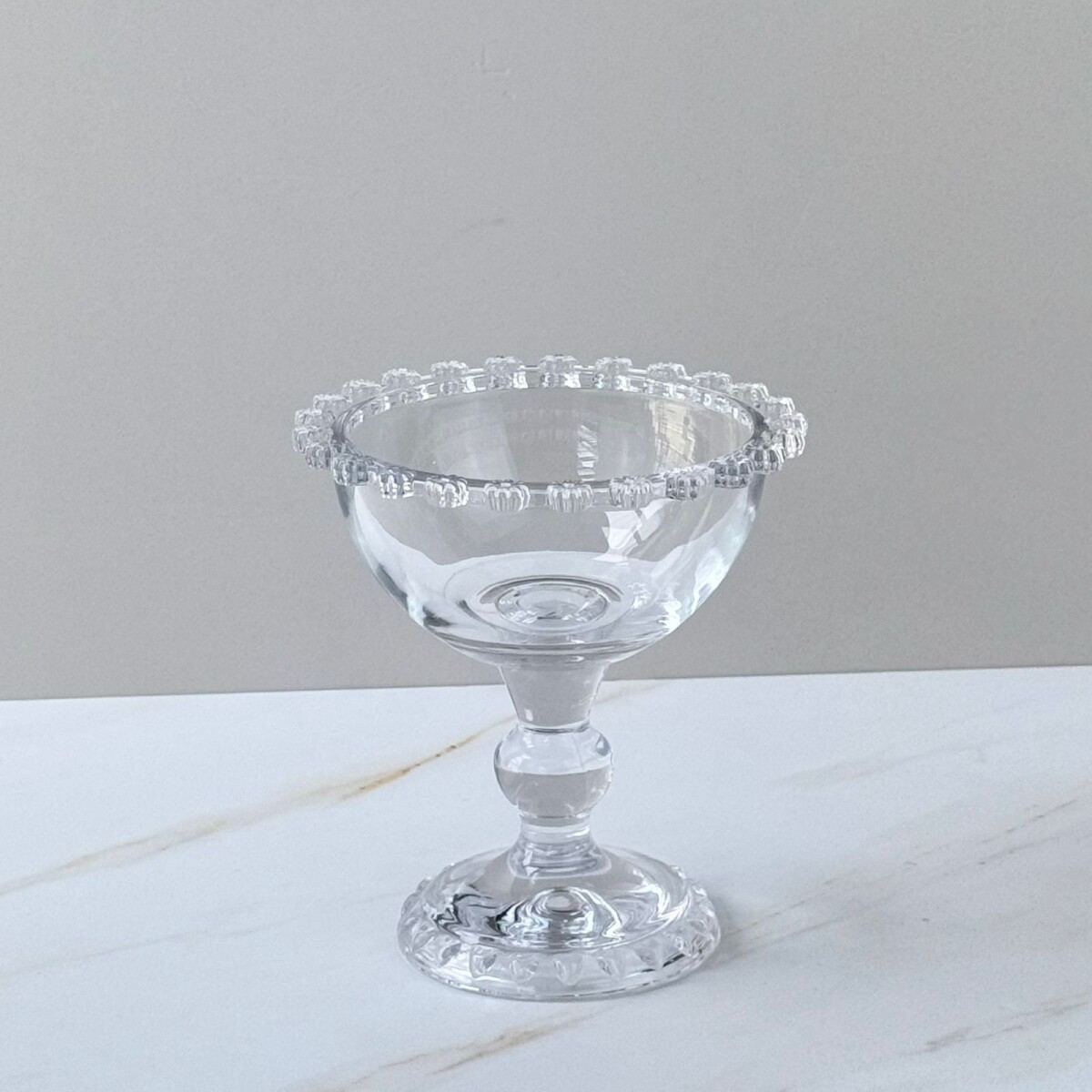 Compotera / Copa de Postre de Vidrio con Pie 250ML | Ø13cm x Alt 14.5cm 