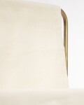 Revistero Siana beige y metal dorado