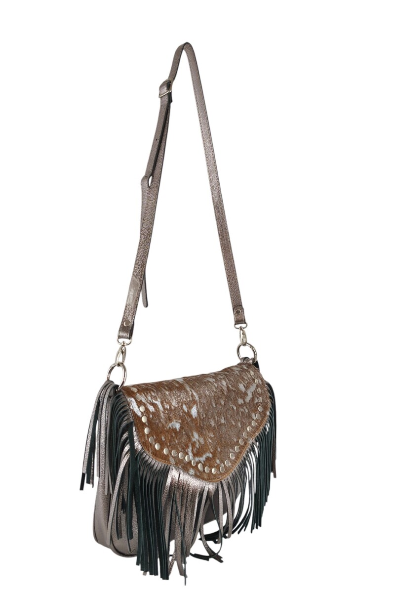 Cartera con solapa y flecos Cartera con solapa y flecos