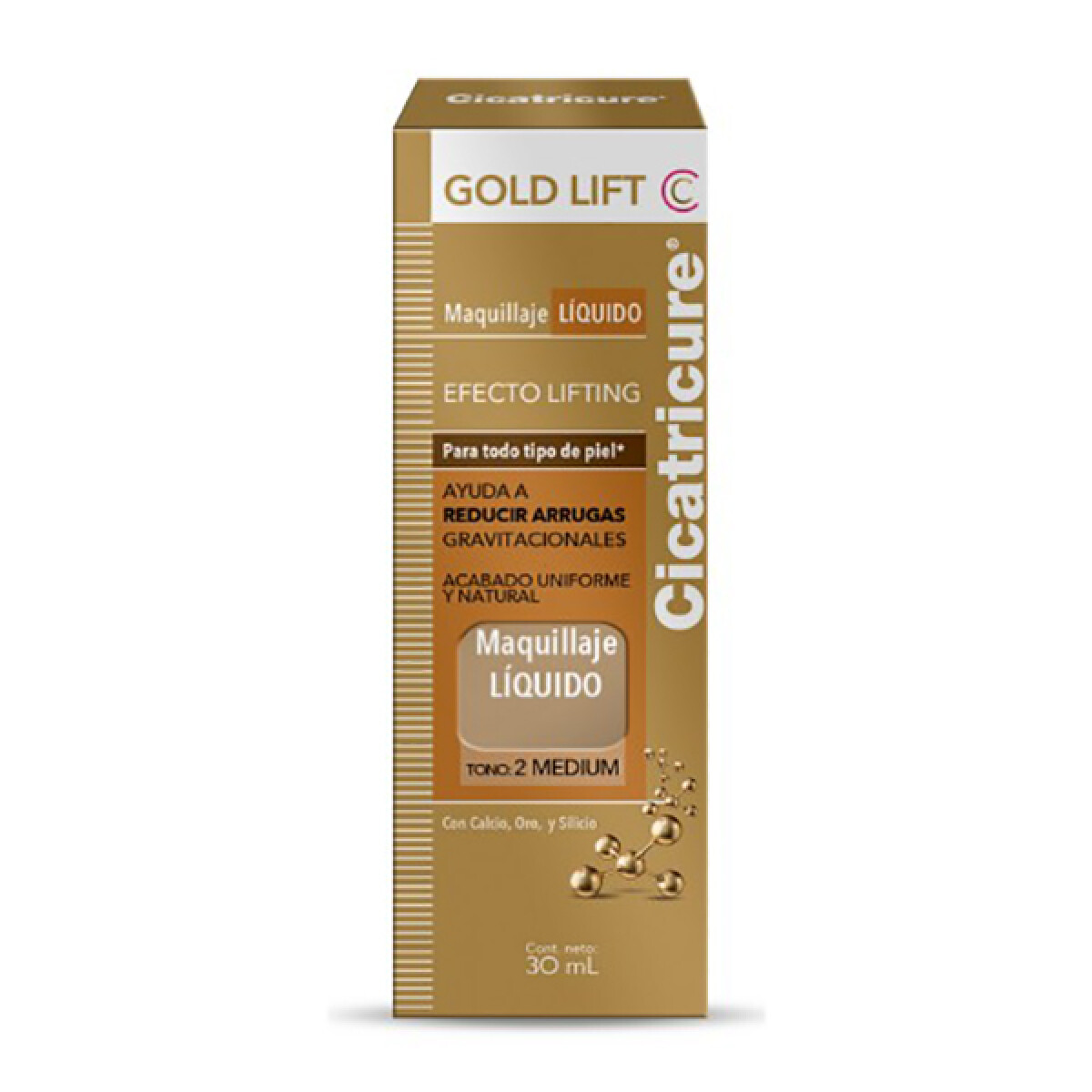 Maquillaje líquido Gold Lift Cicatricure - Tono 2 Medium 