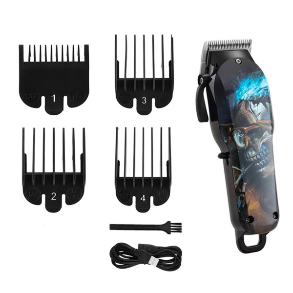 Maquina Cortapelo Profesional Inalambrica Barberia Kemei Variante Modelo Calavera 2