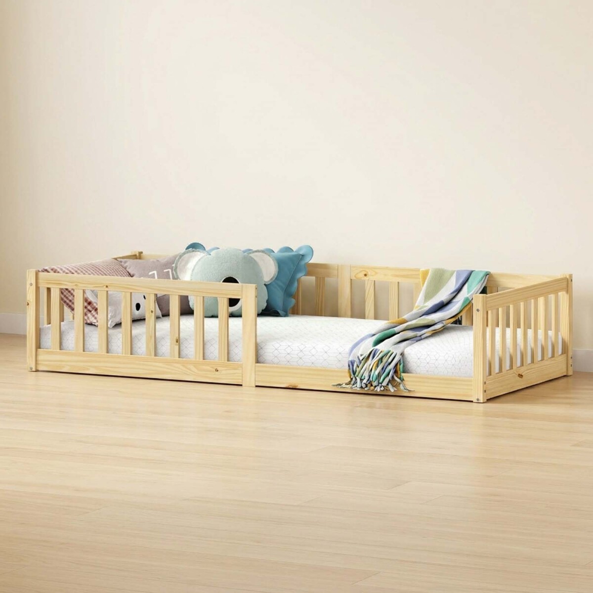 CAMA KIDS - MADERA NATURAL-BEIGE ARENA 