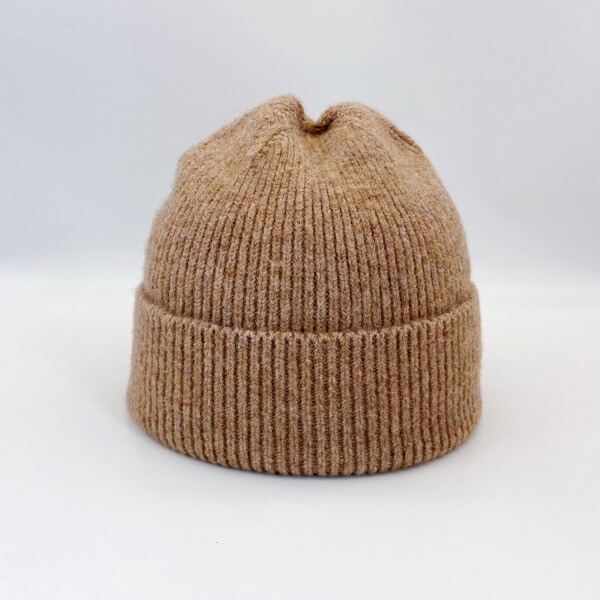 Gorro de lana marrón