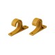Set x2 soporte de techo simple 28mm x 19mm MARRON CLARO