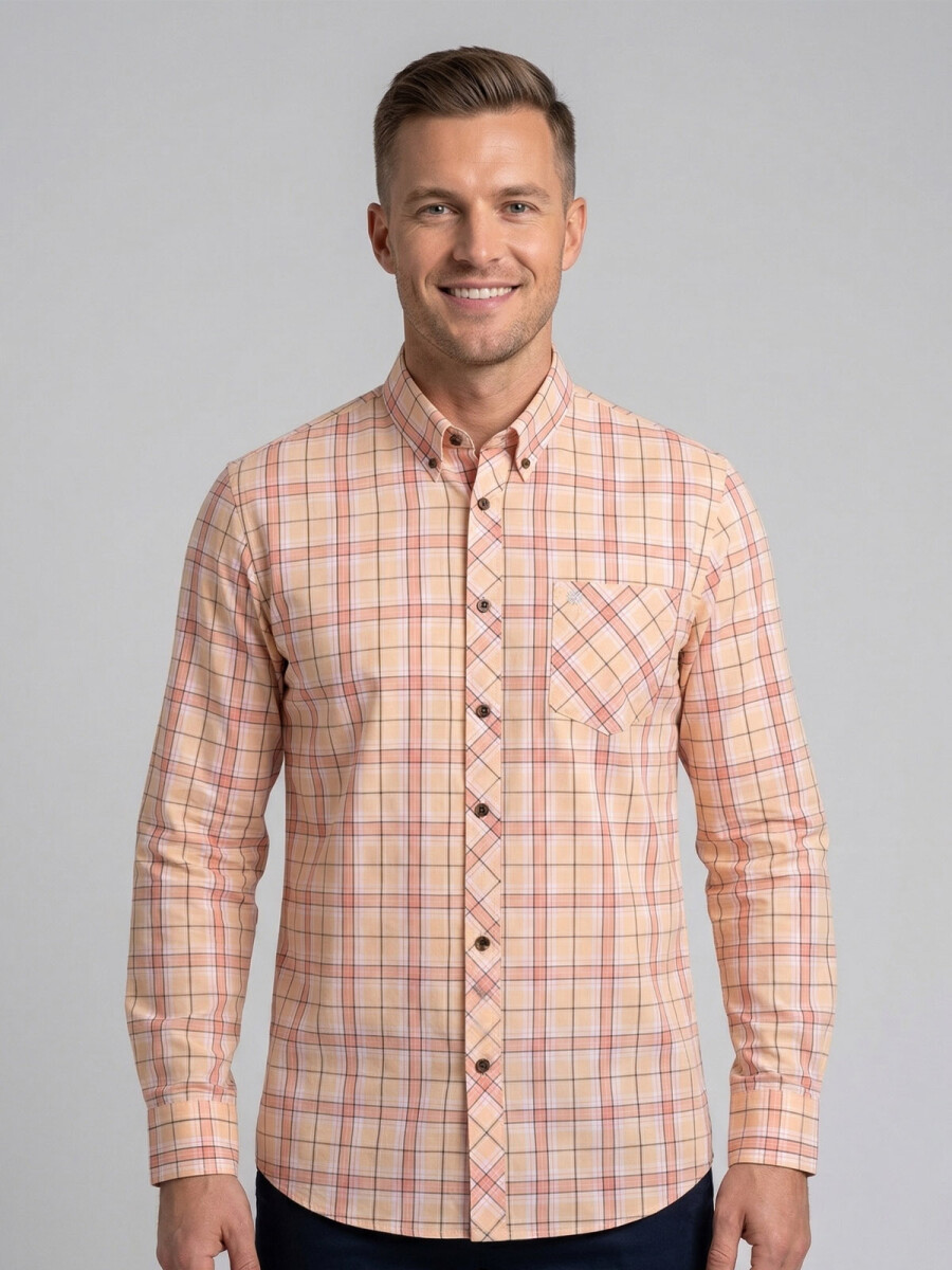 CAMISA MANGA LARGA ESCOCESA 